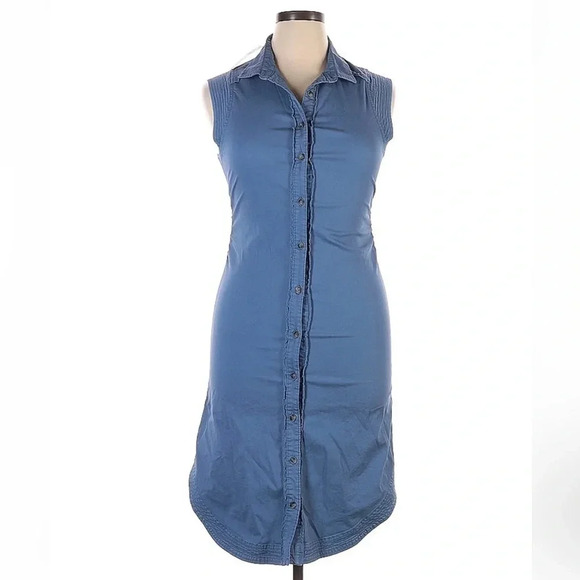 Anthropologie | Pilcro | Denim Collared Shirt Midi Dress Size 10 Medium M NWT - Picture 5 of 11